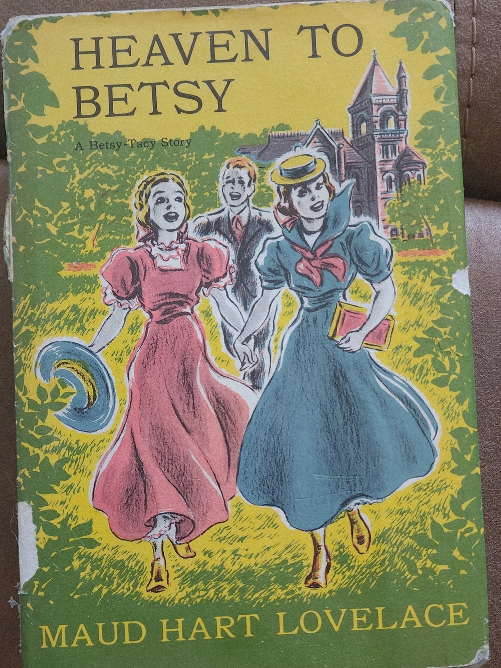 Heaven to Betsy Vintage-Style Party Book Cover Art Print in Green, Red, Blue